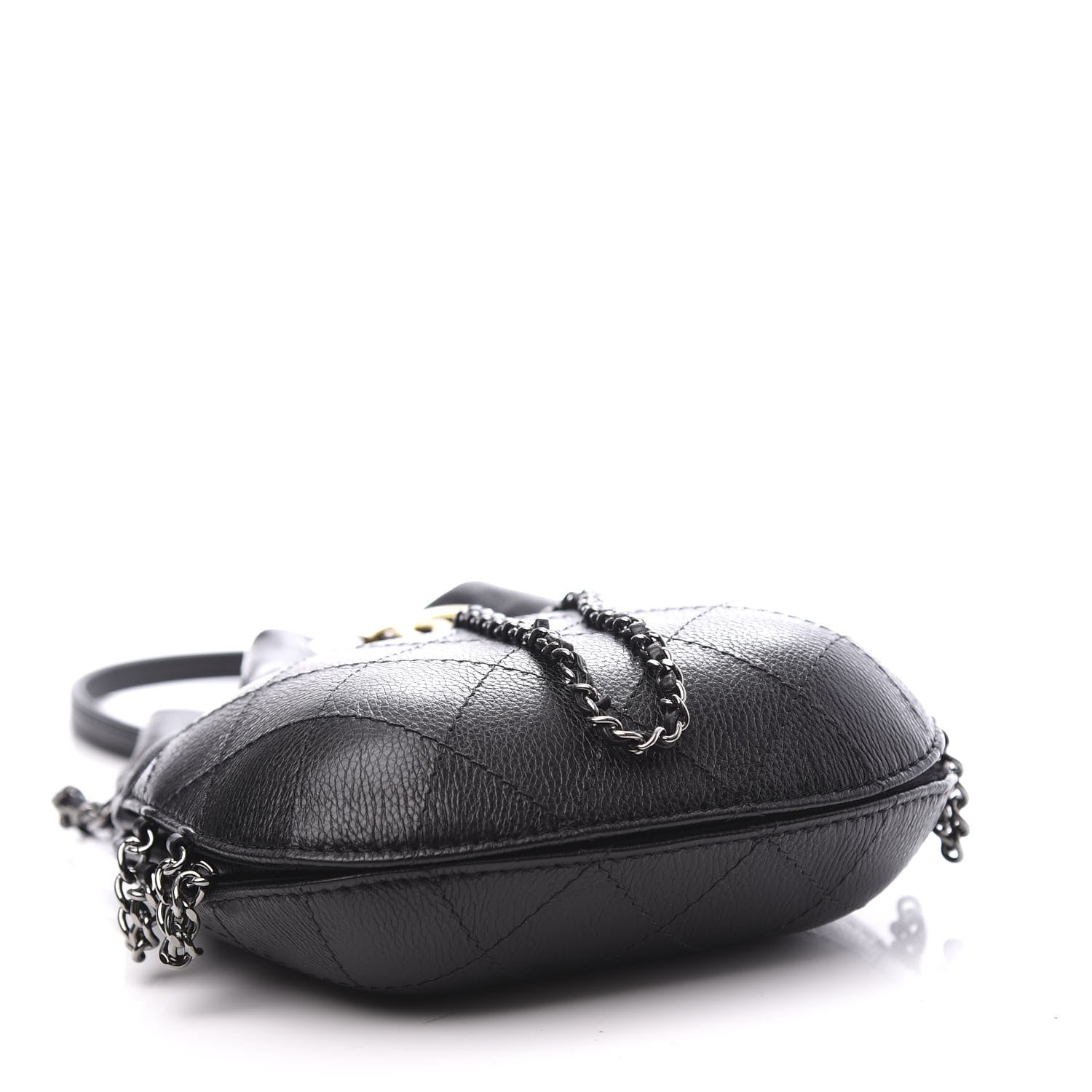 Chanel Calfskin Quilted Small Gabrielle Bucket Black 3 of 10