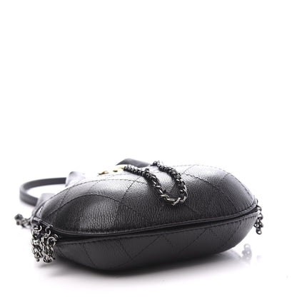 Chanel Calfskin Quilted Small Gabrielle Bucket Black 3 of 10