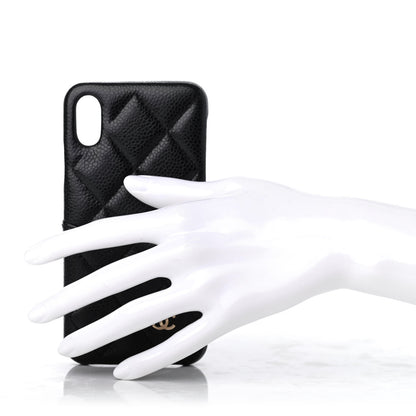 Chanel Caviar Quilted iPhone X Coco Tech Case Black 2 of 7