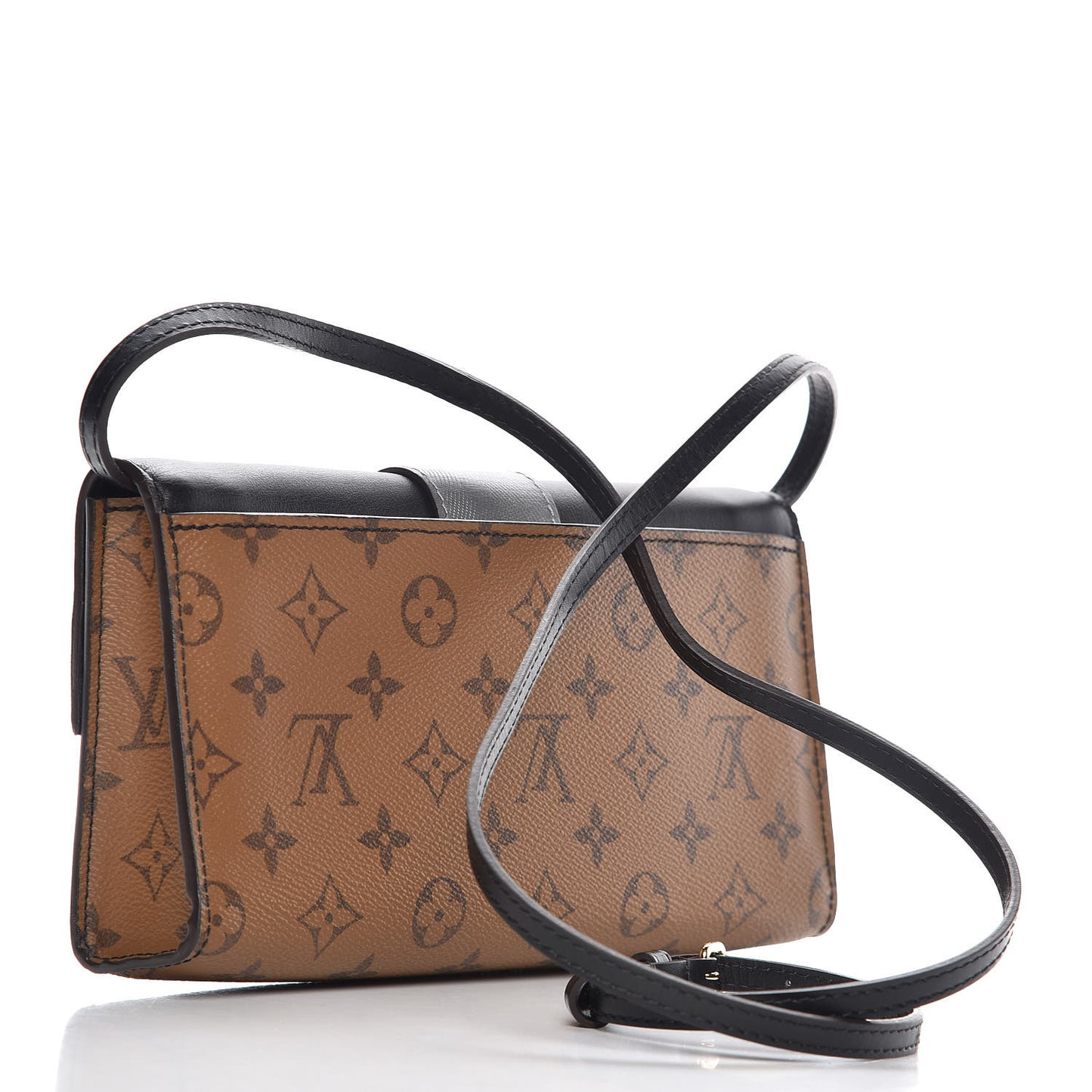 Calfskin Reverse Monogram Column Clutch
