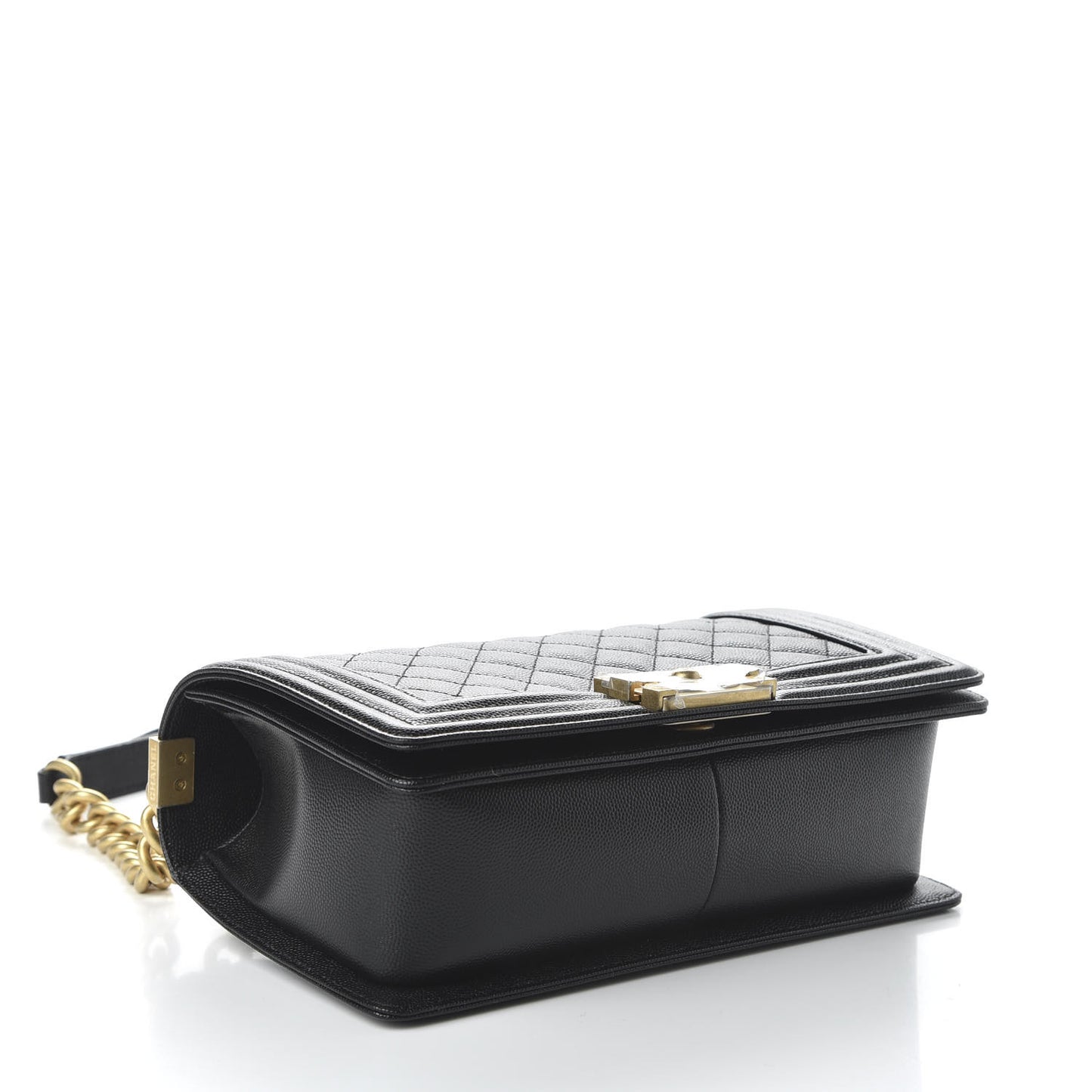Caviar Quilted Medium Boy Flap Black
