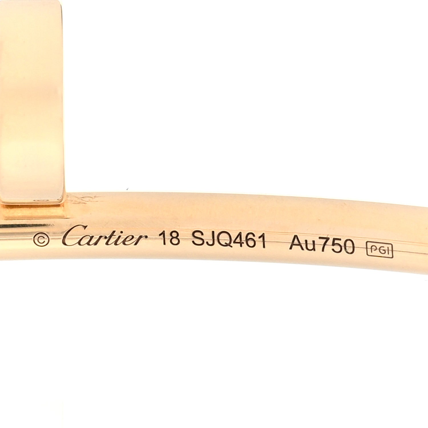 Cartier 18K Yellow Gold Small Juste Un Clou Bracelet 18 3 of 4