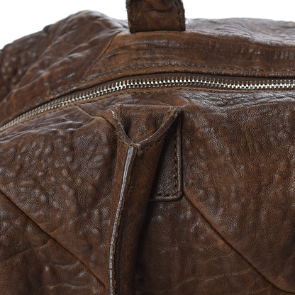 Saint Laurent Pebbled Lambskin Medium Easy Sac Brown 16 of 20
