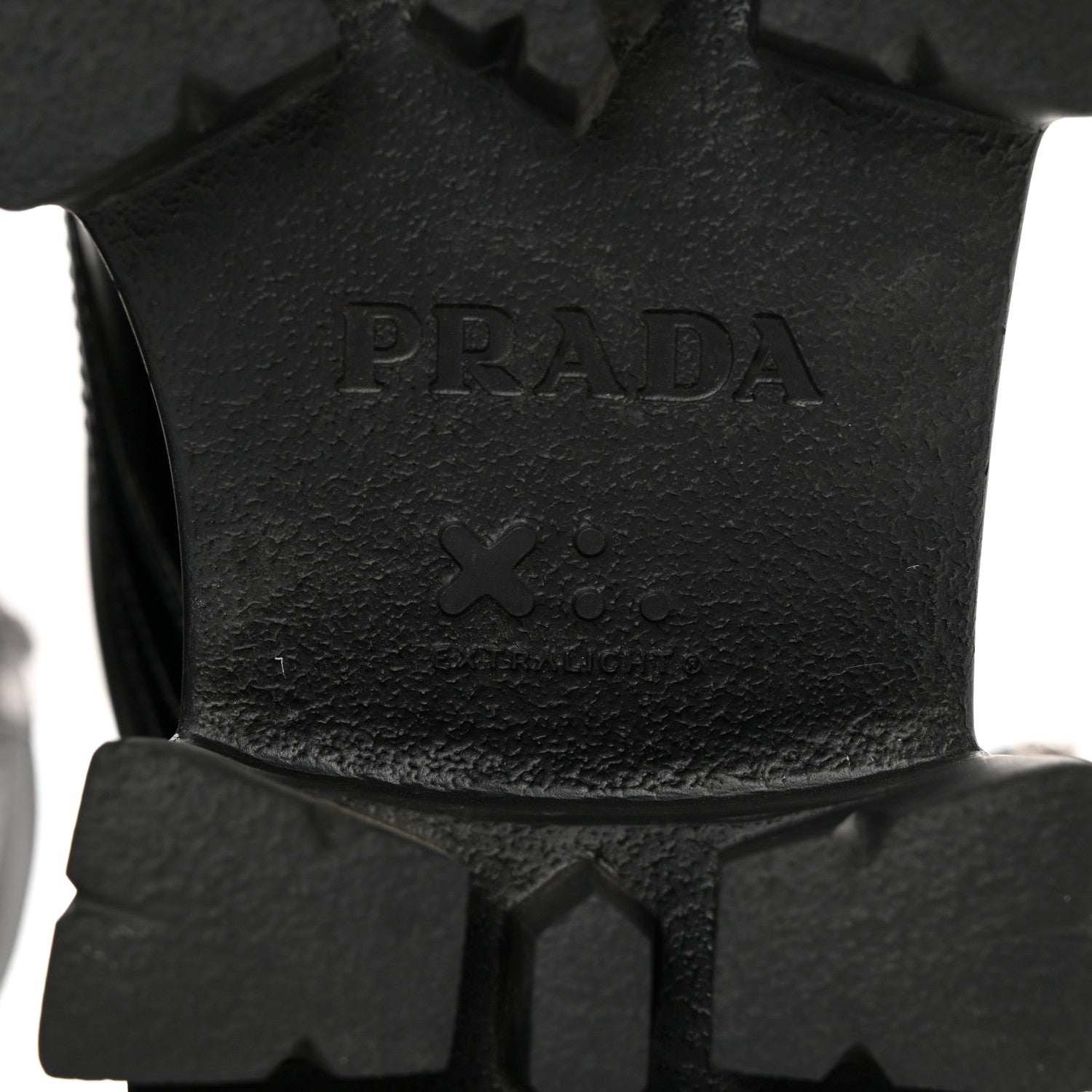 Prada Spazzolato Rois Re-Nylon Metal Triangle Logo Monolith Pouch Pocket 55mm Boots 37 Black 7 of 11