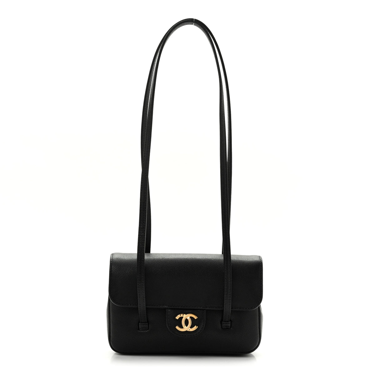 Chanel Shiny Caviar Mini Preppy Coco Shoulder Bag Black 1 of 11
