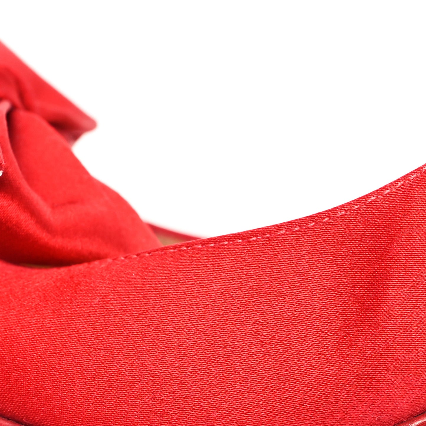 Crepe Satin Yasling 70 Slingback Pumps 38 Red