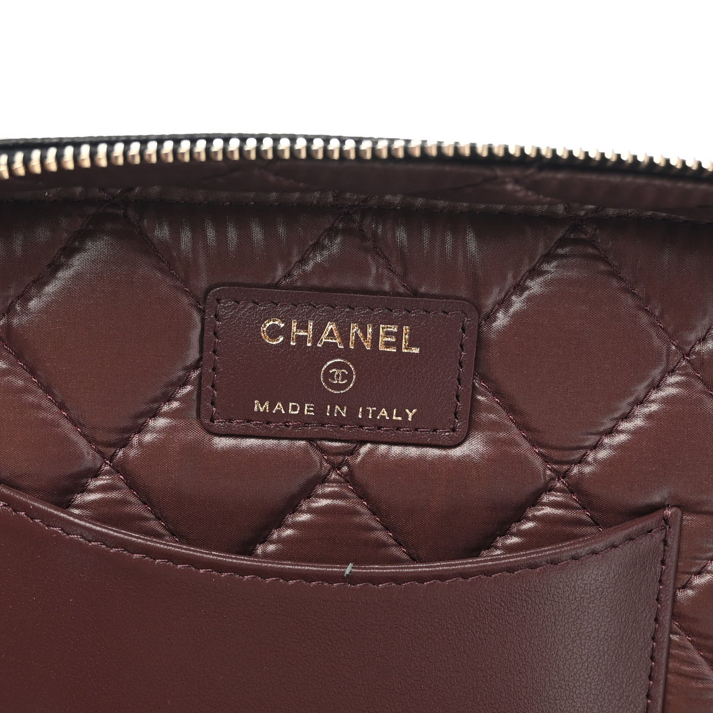 Caviar Quilted Large Vanity Pouch Black