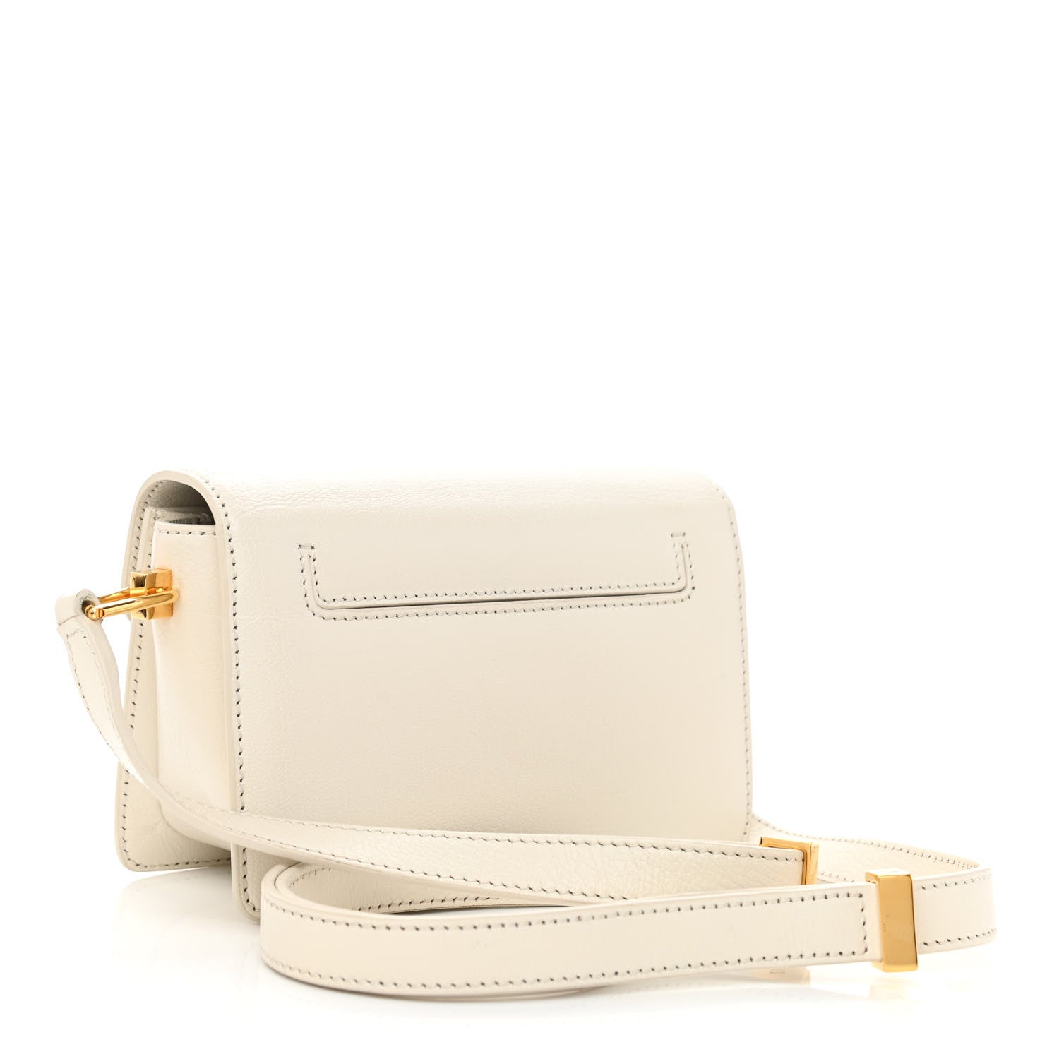Tom Ford Shiny Goatskin Mini T Clasp Shoulder Bag White 3 of 11