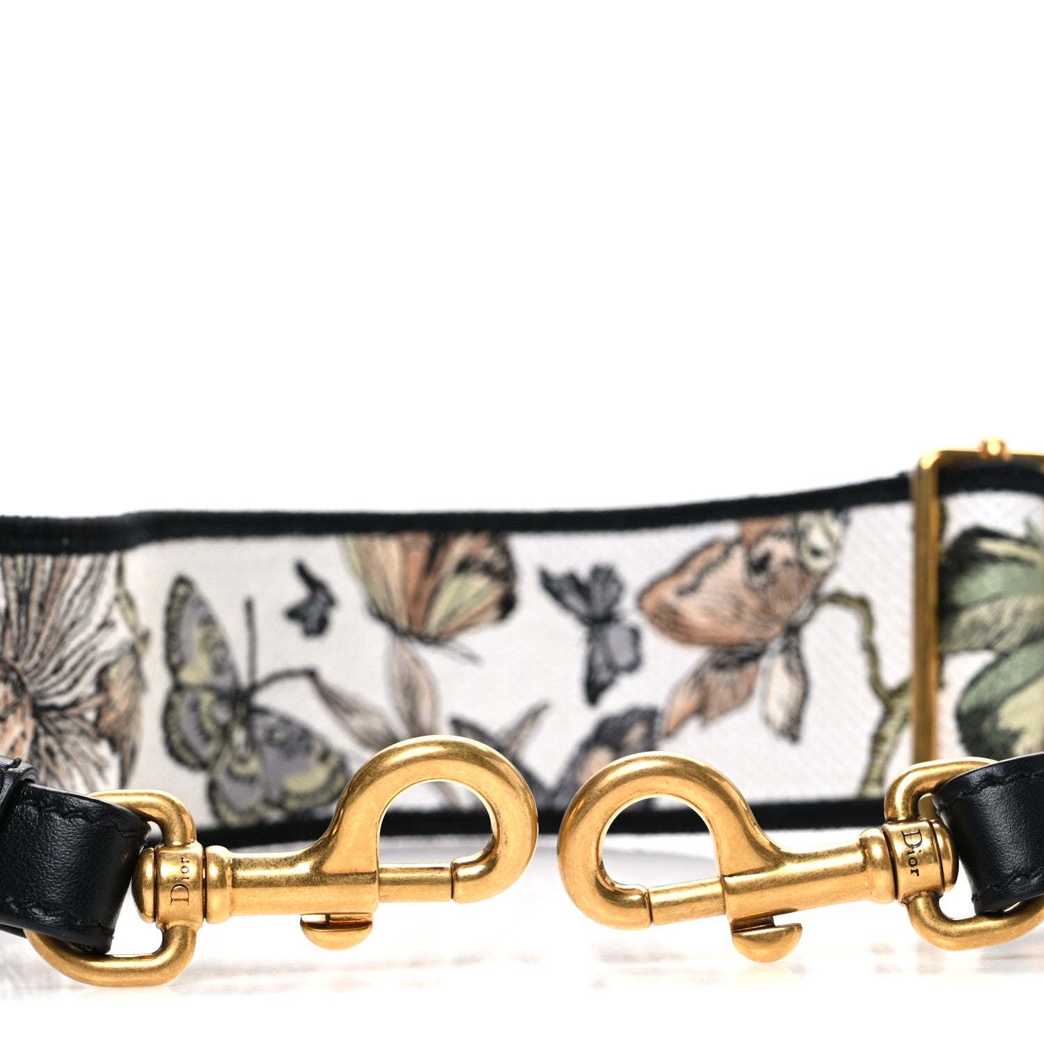 Christian Dior Canvas Embroidered Toile de Jouy Mexico Shoulder Strap White Multicolor 3 of 4