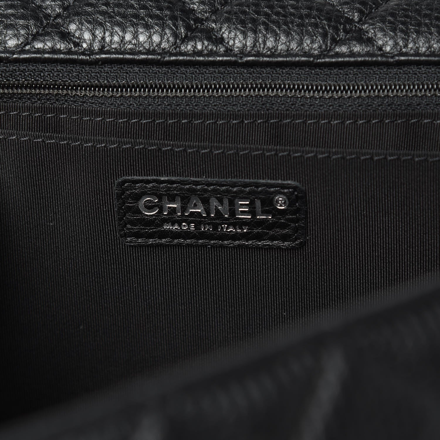 Chanel Grained Calfskin Quilted Small XXL Travel Flap Bag Black 7 of 11