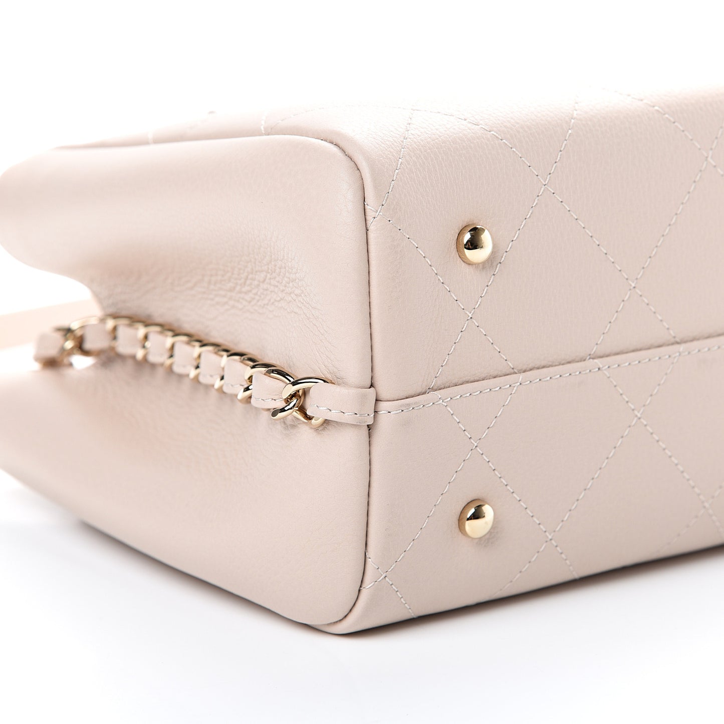 Bullskin Stitch Small Shopping Tote Light Pink