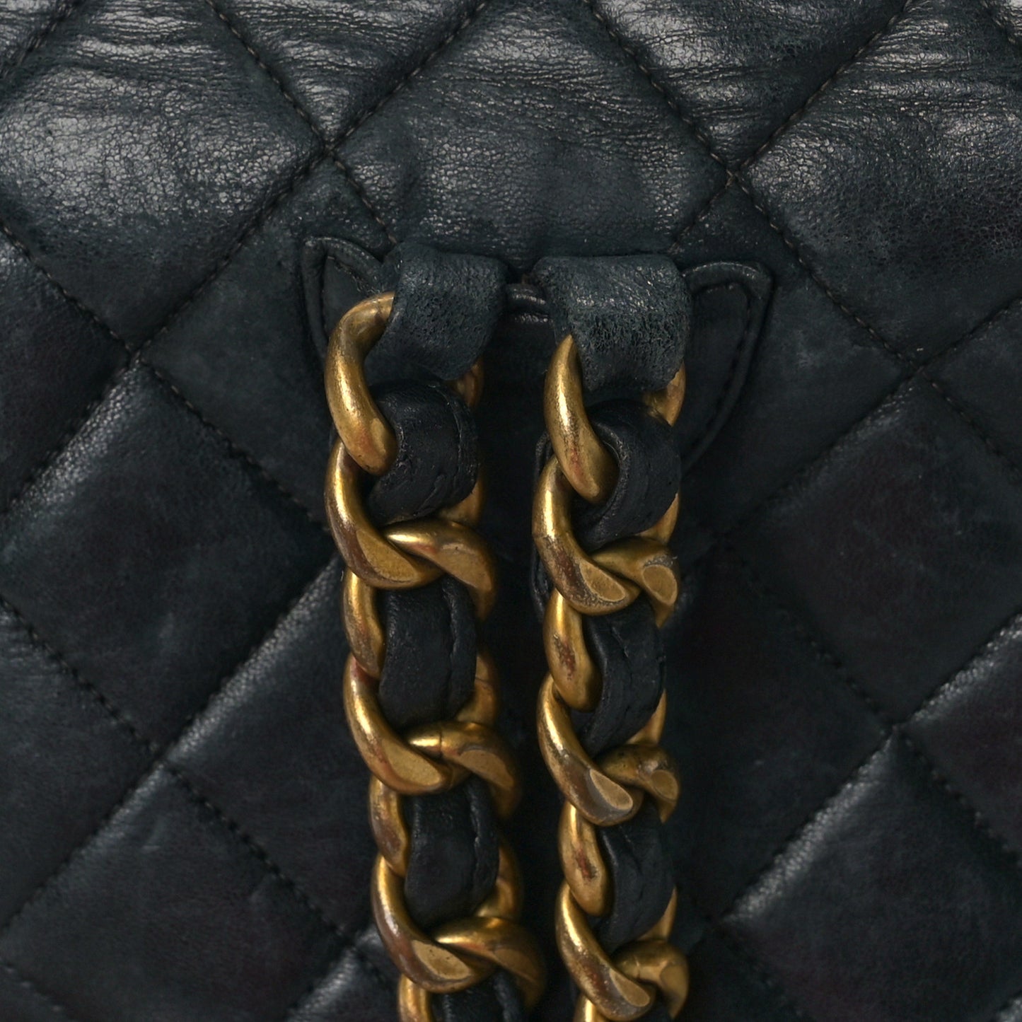 Lambskin Quilted Backpack Black