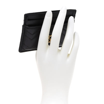 Gucci Calfskin Matelasse GG Marmont Card Holder Black 2 of 10
