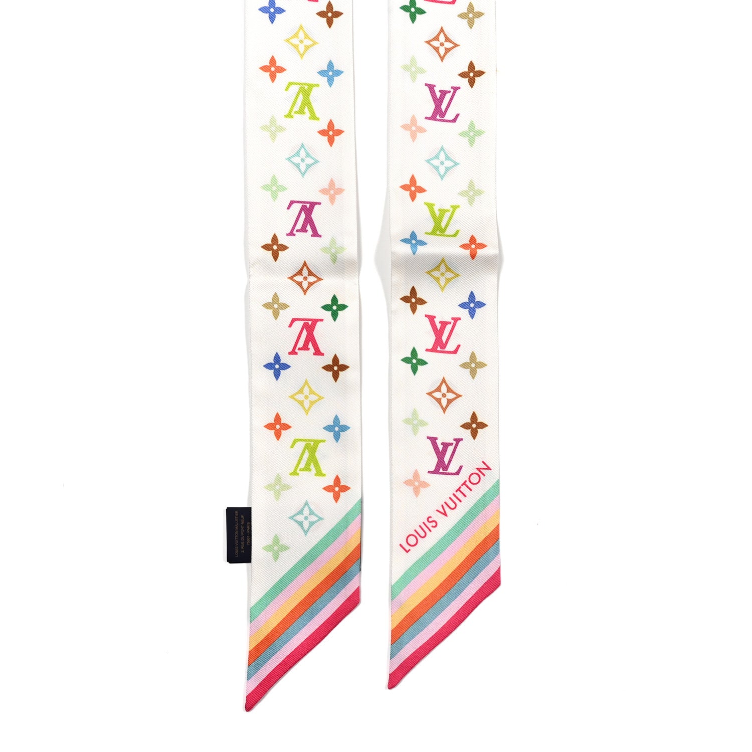Louis Vuitton LV X TM Silk Monogram Multicolor BB Bandeau White 2 of 3