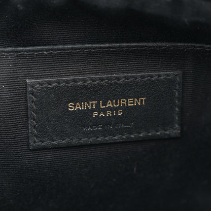 Saint Laurent Calfskin Matelasse Monogram Lou Camera Bag Black 6 of 18