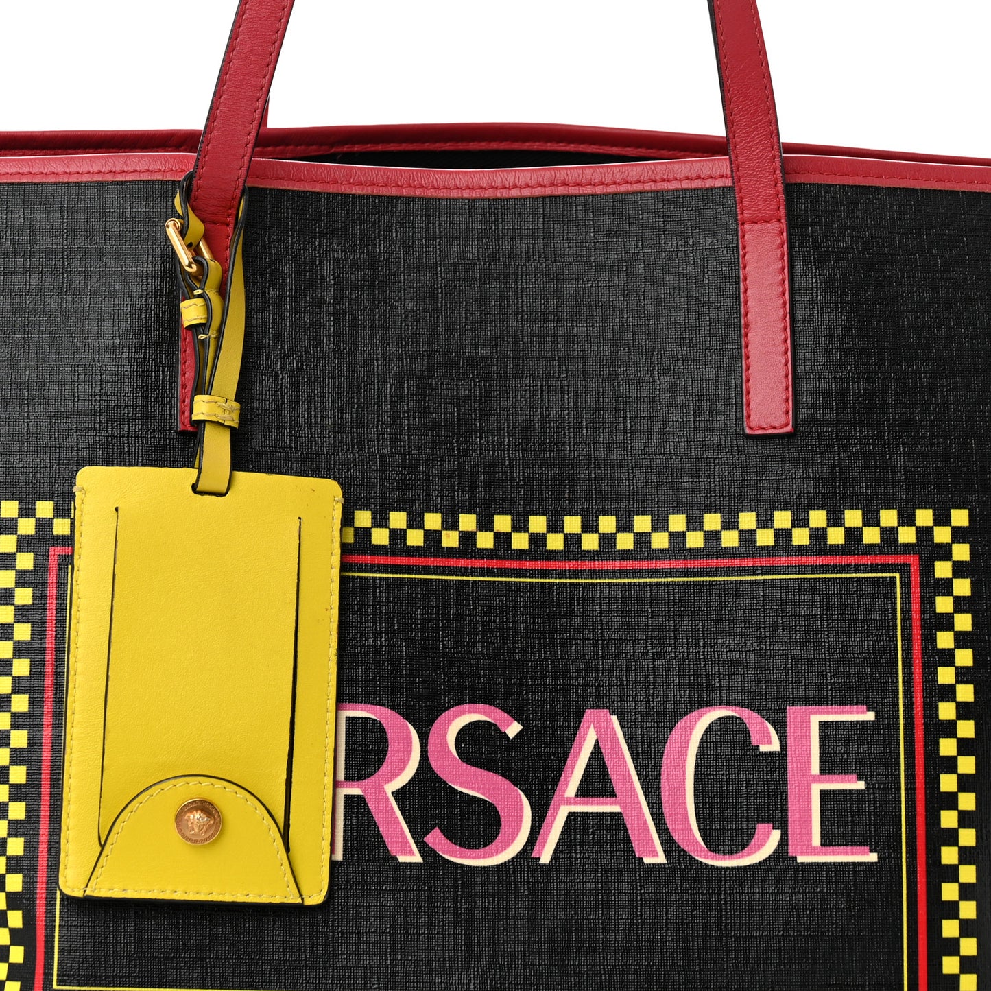 Coated Canvas Vintage 90's Logo Tote Black