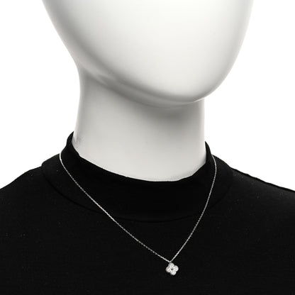 Van Cleef & Arpels 18K White Gold Diamond Sweet Alhambra Pendant Necklace 2 of 6