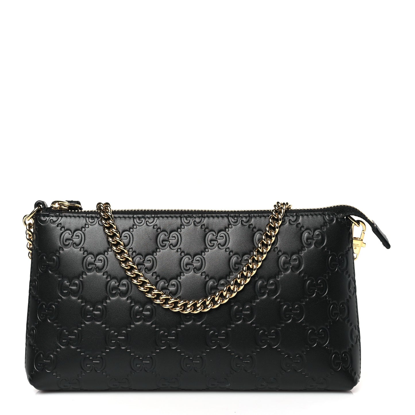 Guccissima Signature Wrist Wallet Black