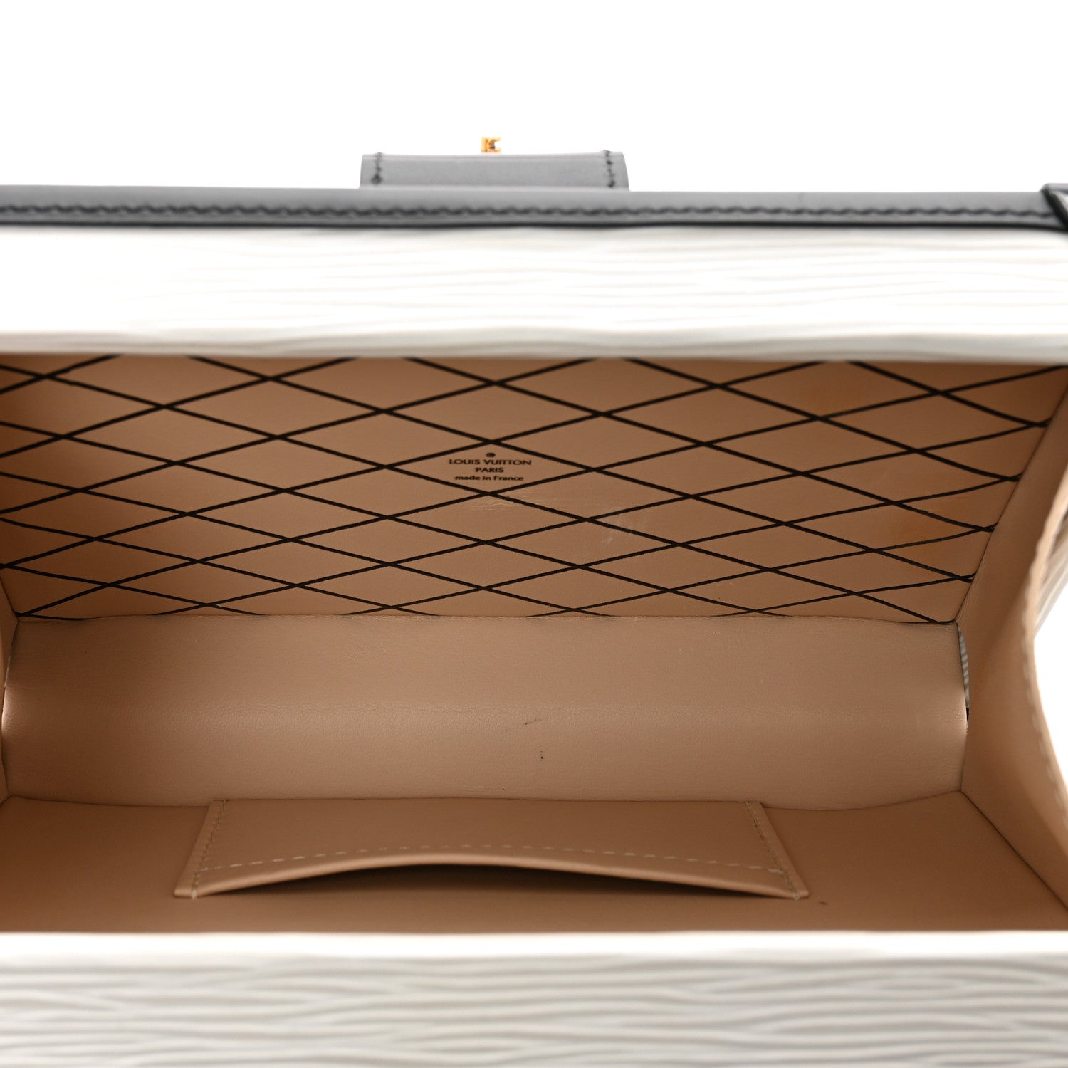 Louis Vuitton Epi Petite Malle White Black 6 of 9