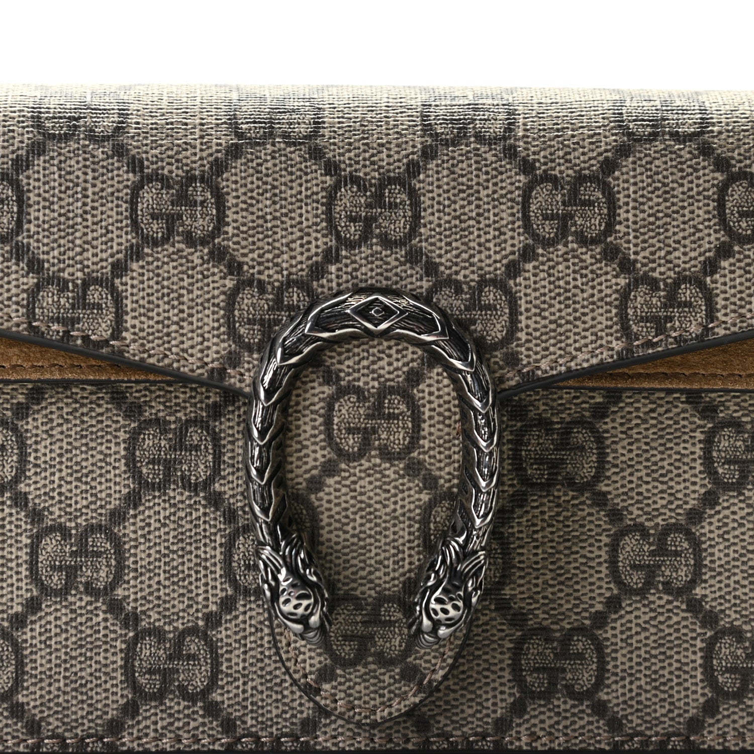 Gucci GG Supreme Monogram Super Mini Dionysus Shoulder Bag Taupe 7 of 12