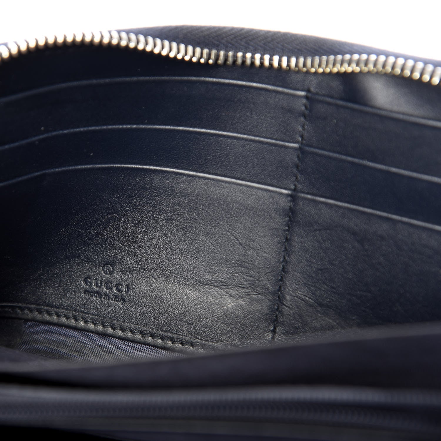 Gucci Guccissima Web Zip Around Wallet Black 6 of 6