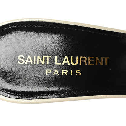 Saint Laurent Calfskin New Belfagor 95mm Mules 37 Pearl 8 of 10