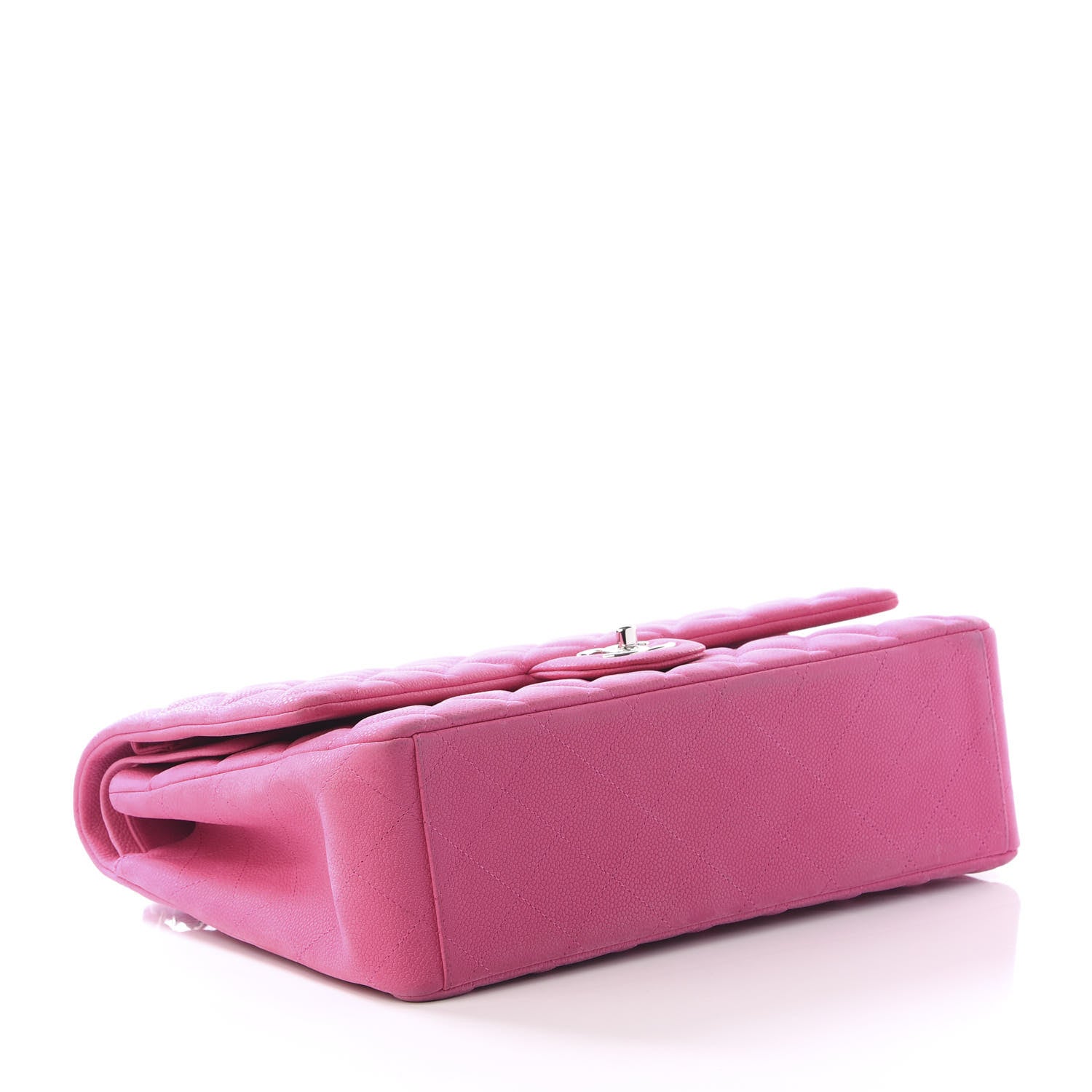 Chanel Iridescent Caviar Quilted Maxi Double Flap Hot Pink 3 of 9