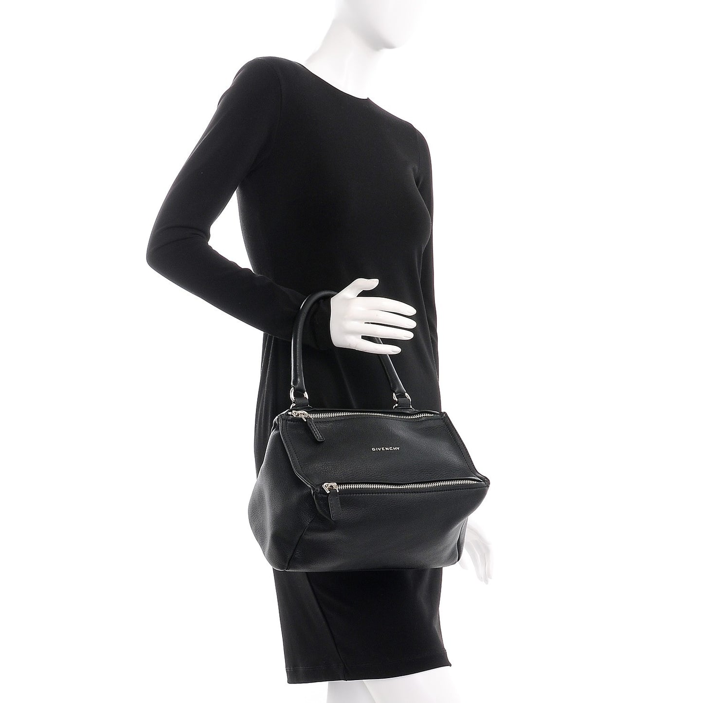 Sugar Goatskin Small Pandora Black