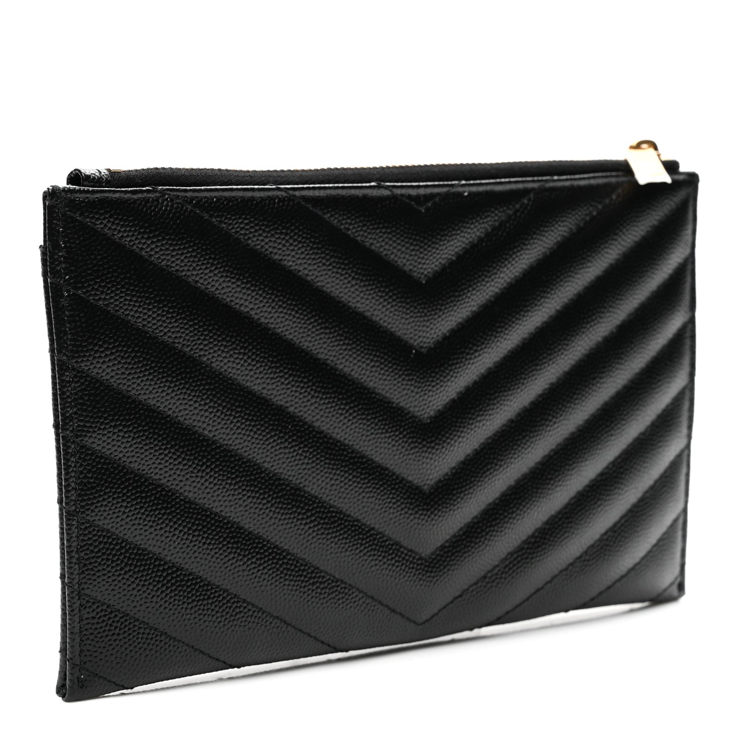 Grain De Poudre Chevron Monogram Bill Pouch Black