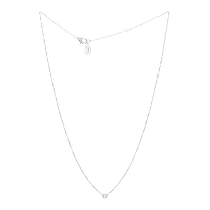 Cartier 18K White Gold Diamond XS D'Amour Pendant Necklace 2 of 5
