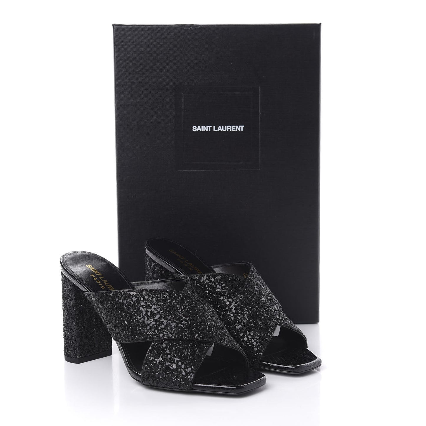 Glitter LouLou 95 Mules 37.5 Black