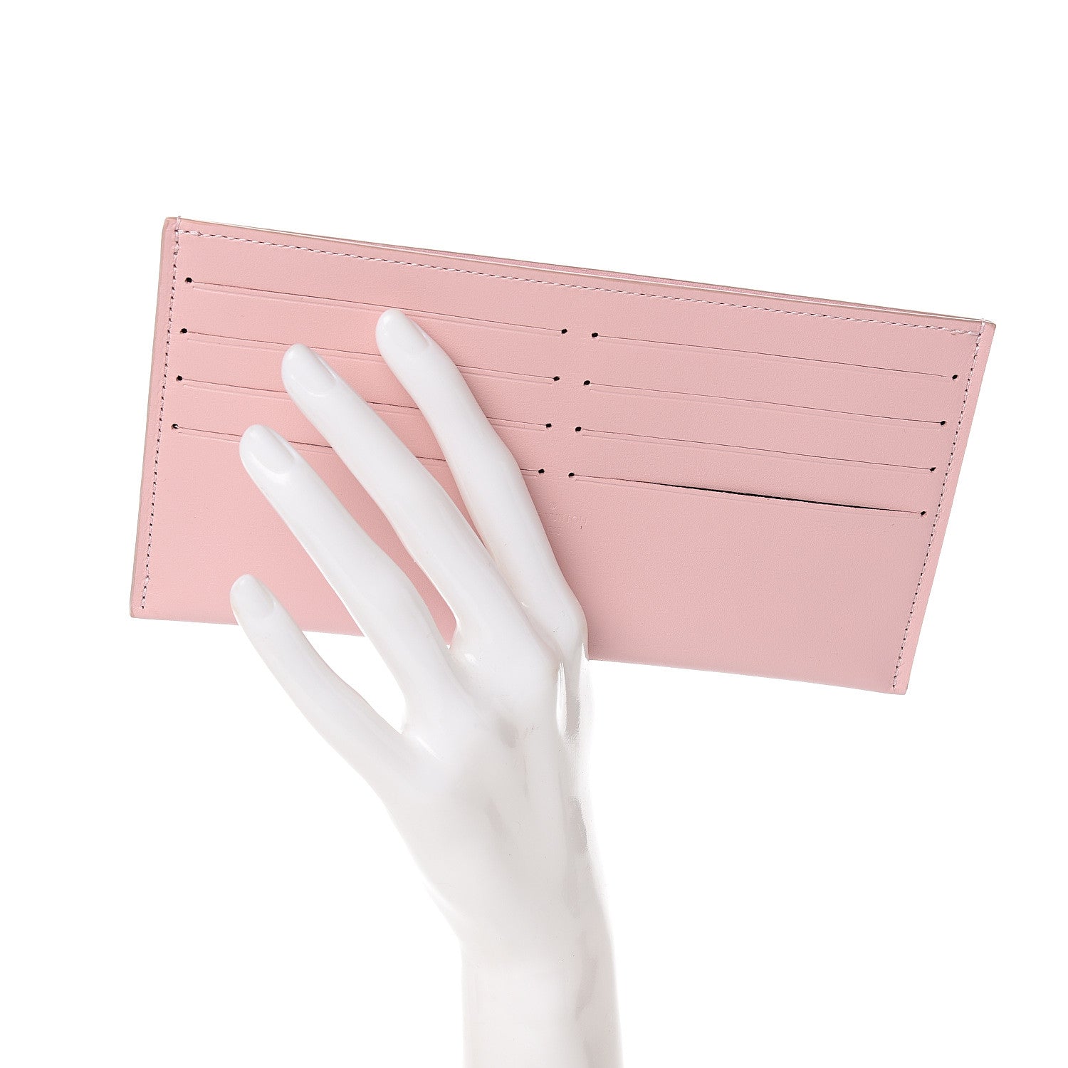 Louis Vuitton Calfskin Felicie Card Holder Insert Rose Ballerine 2 of 7