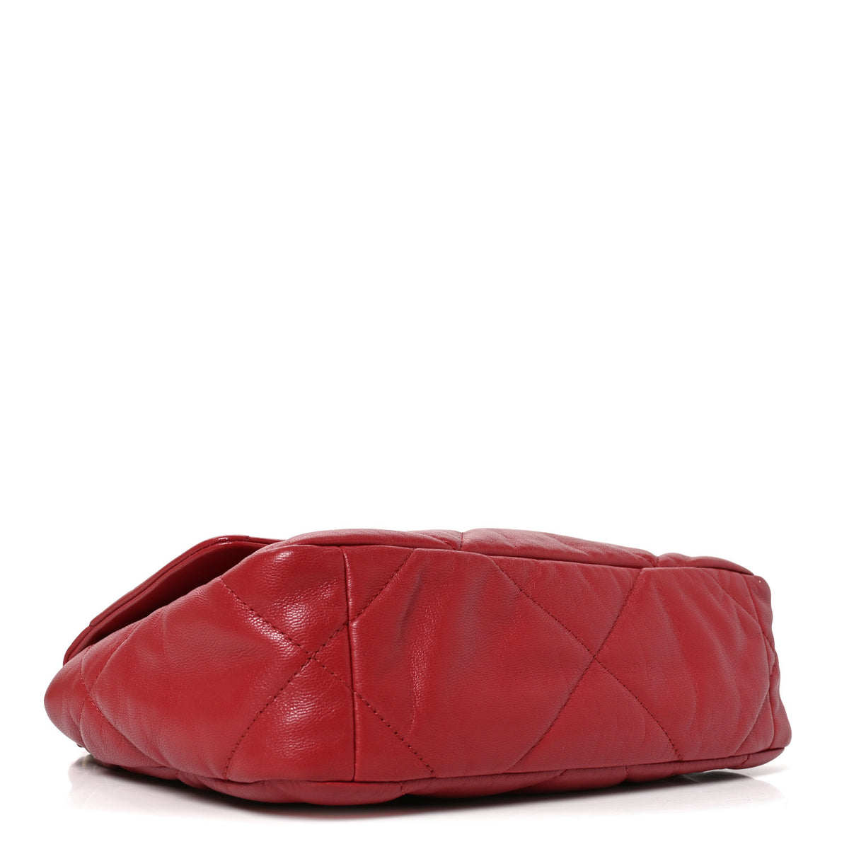 Goatskin Quilted Medium Chanel 19 Flap Red