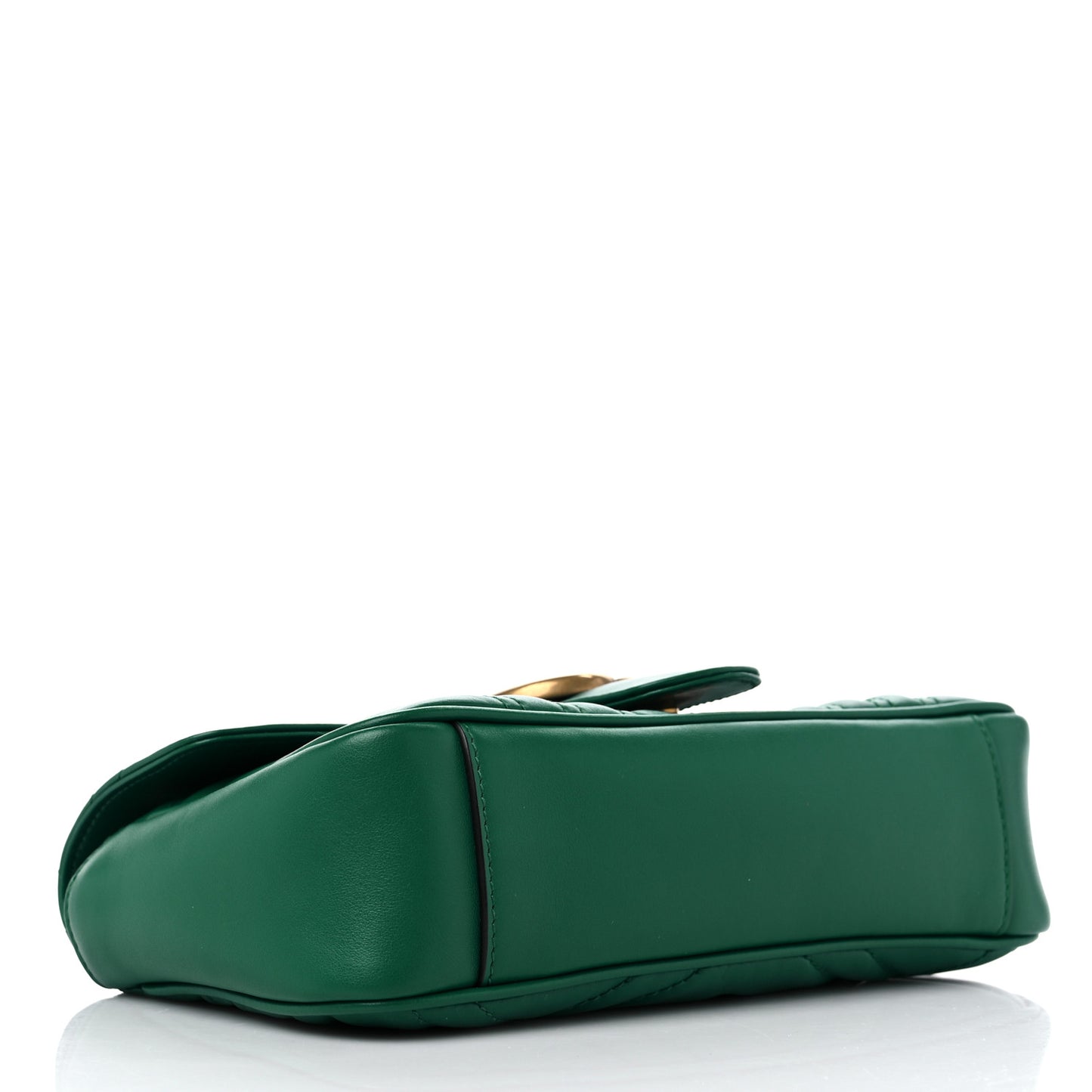 Calfskin Matelasse Mini GG Marmont Shoulder Bag Emerald Green