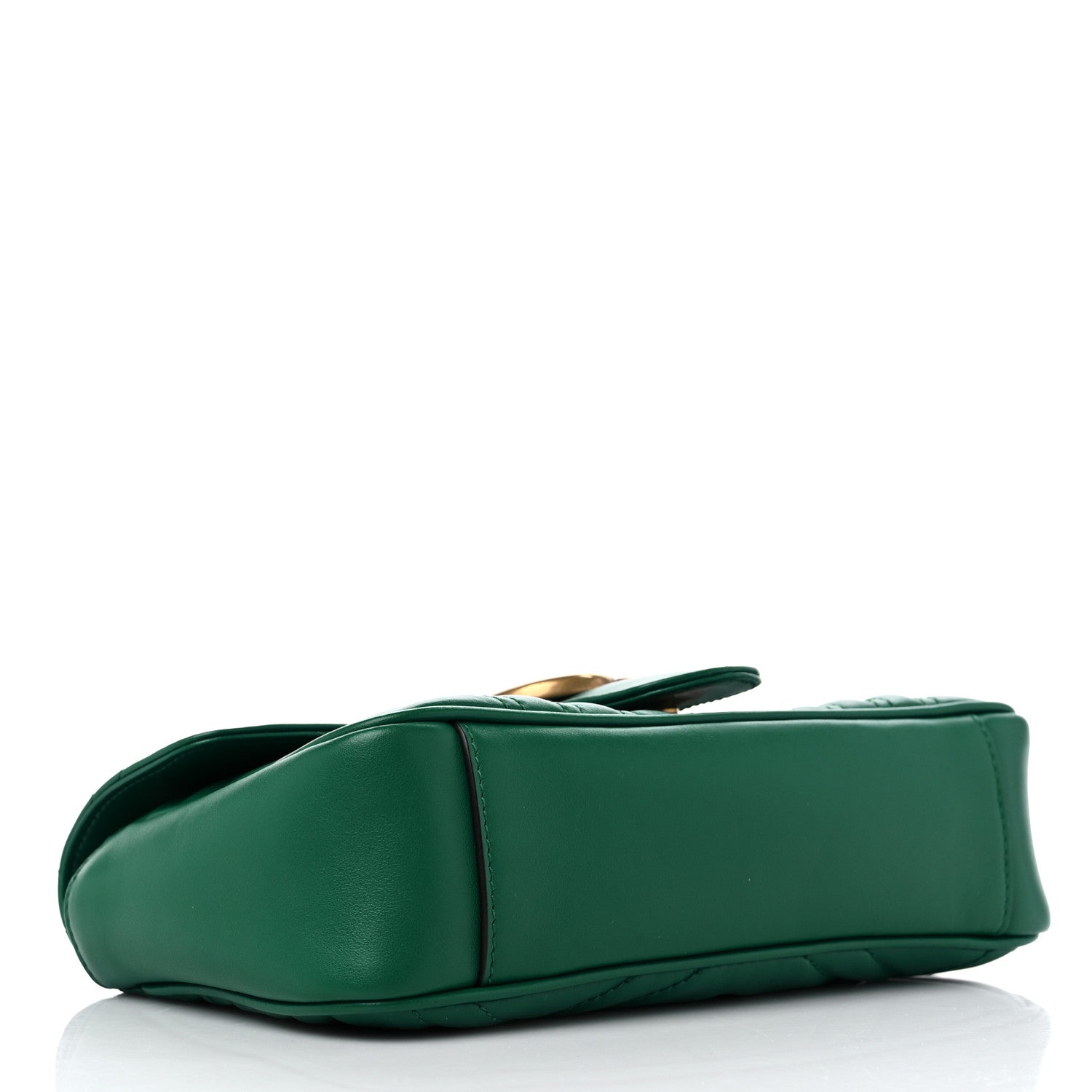 Gucci Calfskin Matelasse Mini GG Marmont Shoulder Bag Emerald Green 4 of 9
