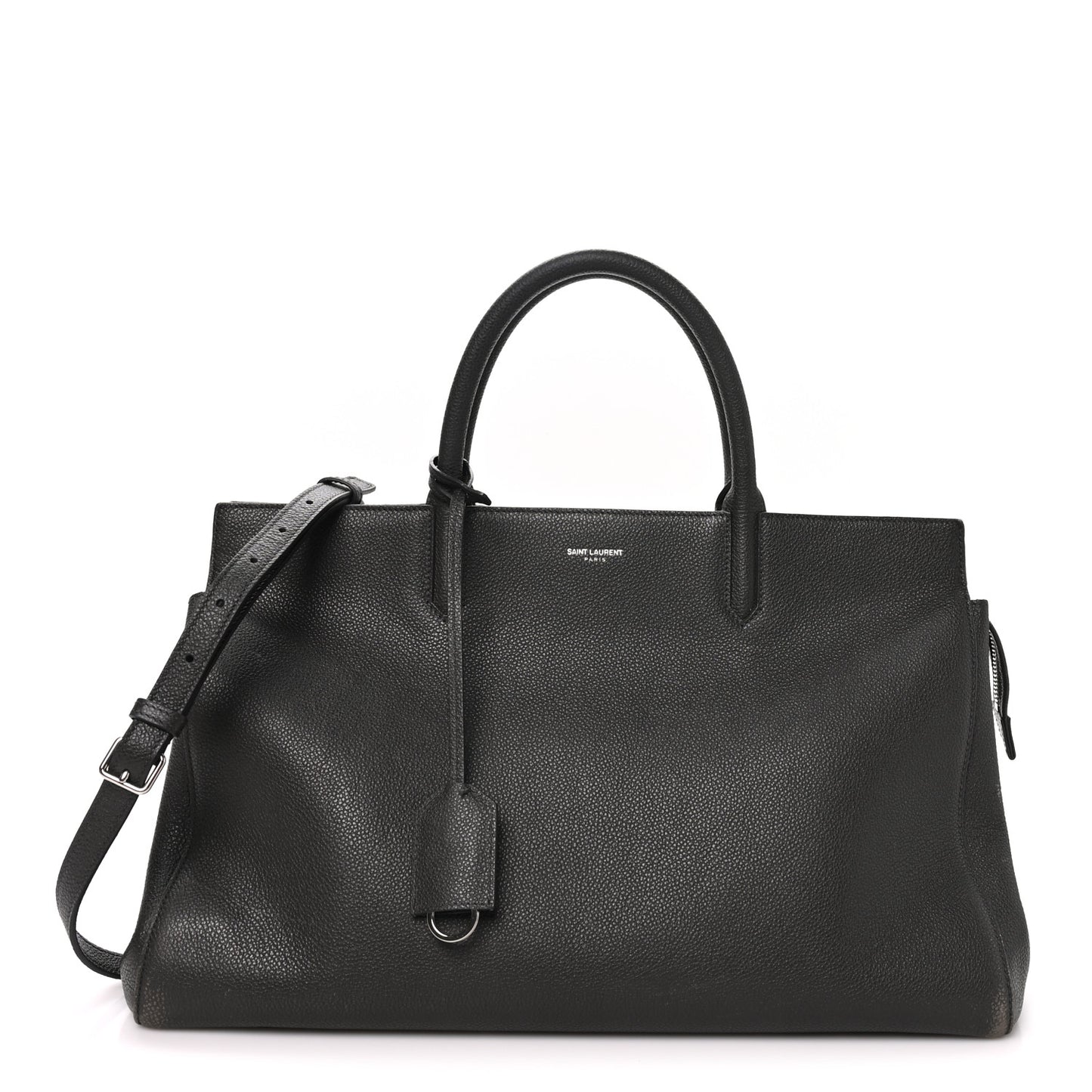 Grained Calfskin Medium Cabas Rive Gauche Coal
