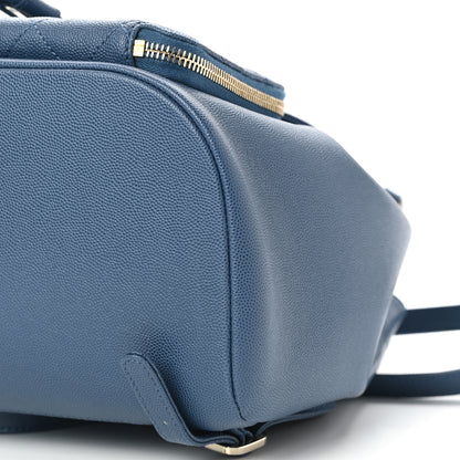 Chanel Caviar Quilted Business Affinity Backpack Blue 9 of 9