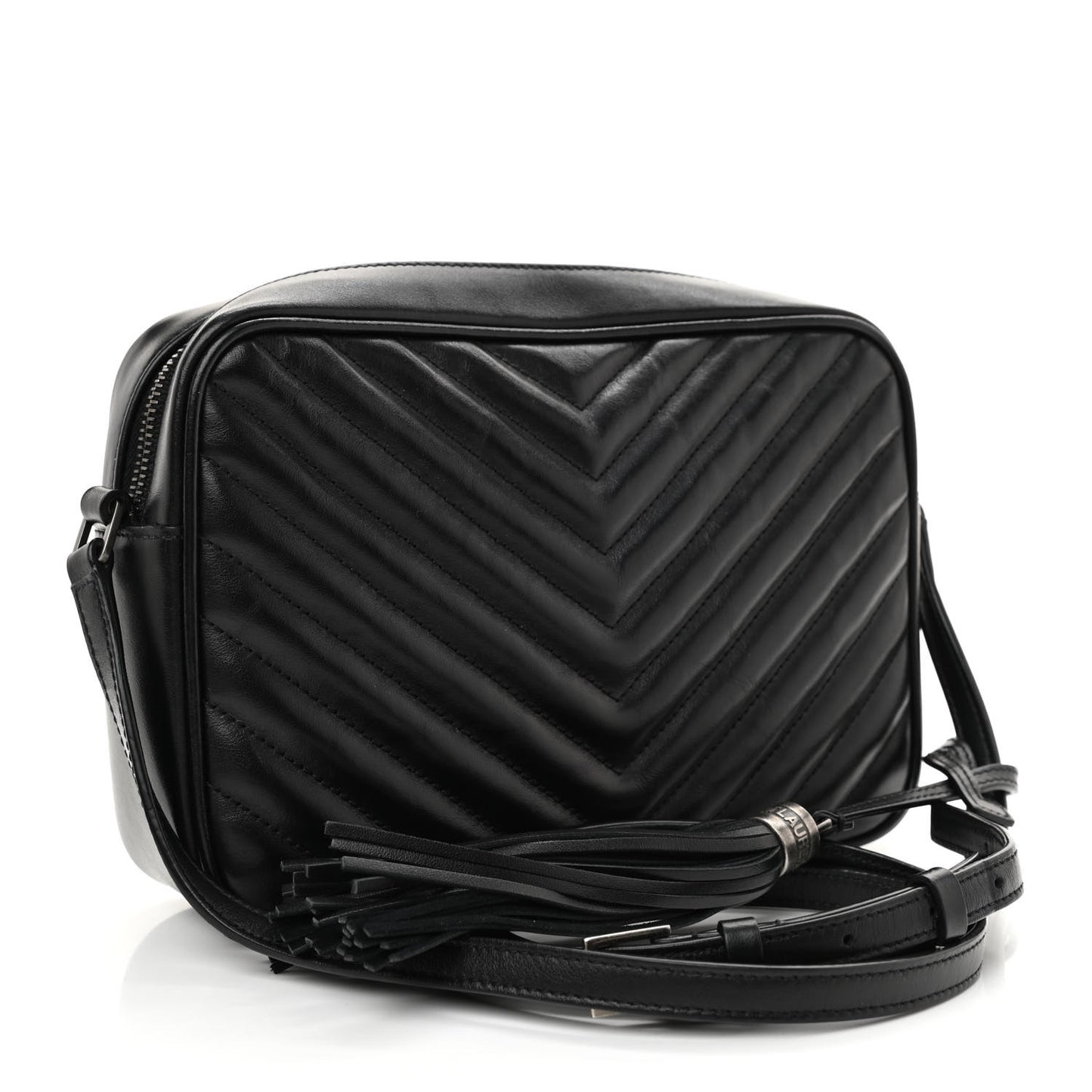 Calfskin Matelasse Monogram Lou Camera Bag Black