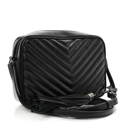 Saint Laurent Calfskin Matelasse Monogram Lou Camera Bag Black 3 of 9