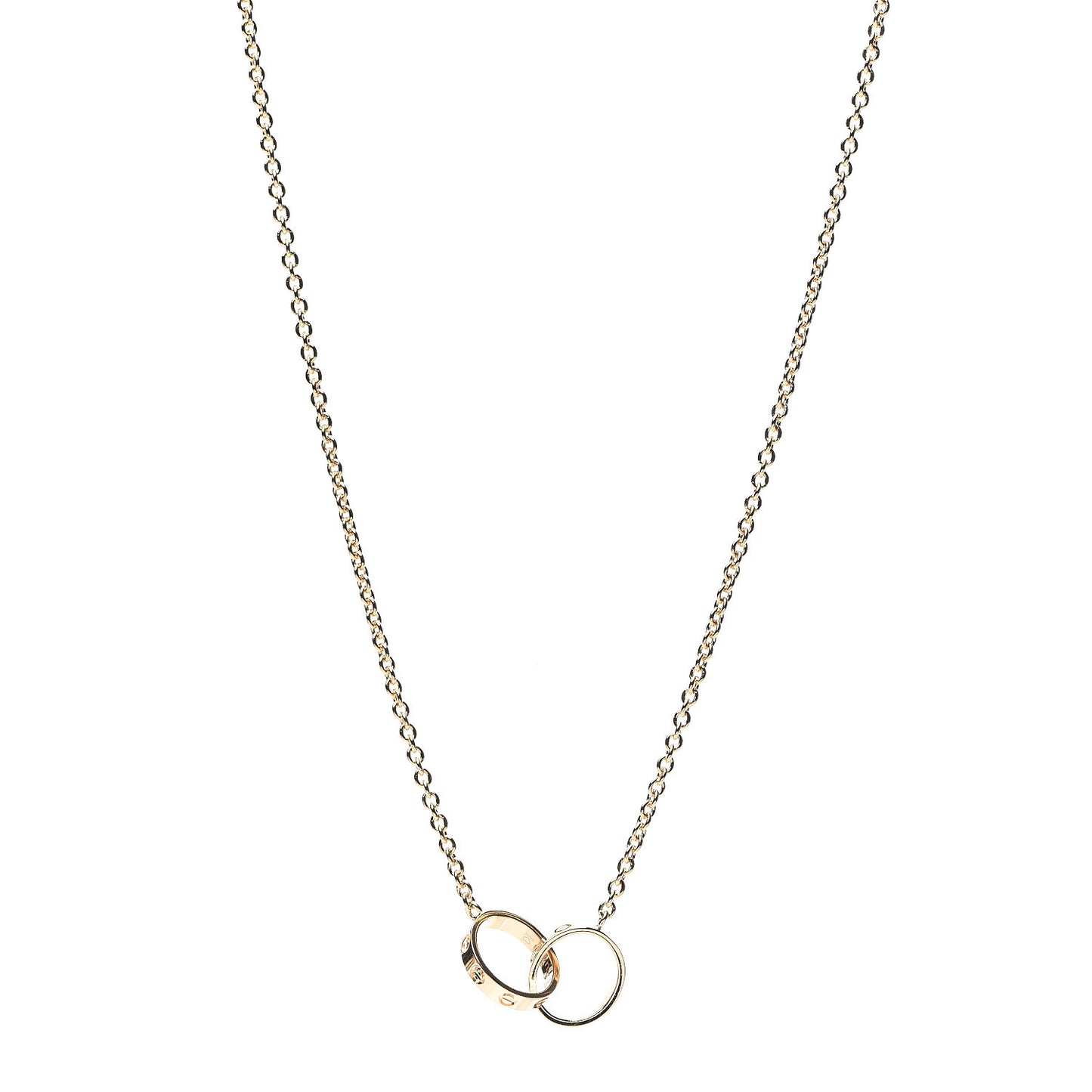 18K Yellow Gold Interlocking LOVE Necklace