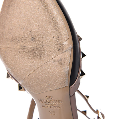 Valentino Garavani Calfskin Nappa Rockstud Ankle Strap 65mm Pumps 38 Black Poudre 9 of 10