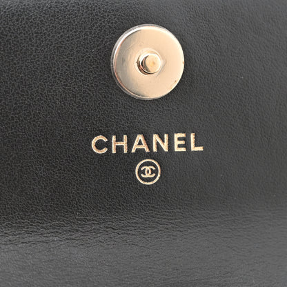 Chanel Calfskin Quilted Maxi Pearls Clutch With Chain Black 6 of 12
