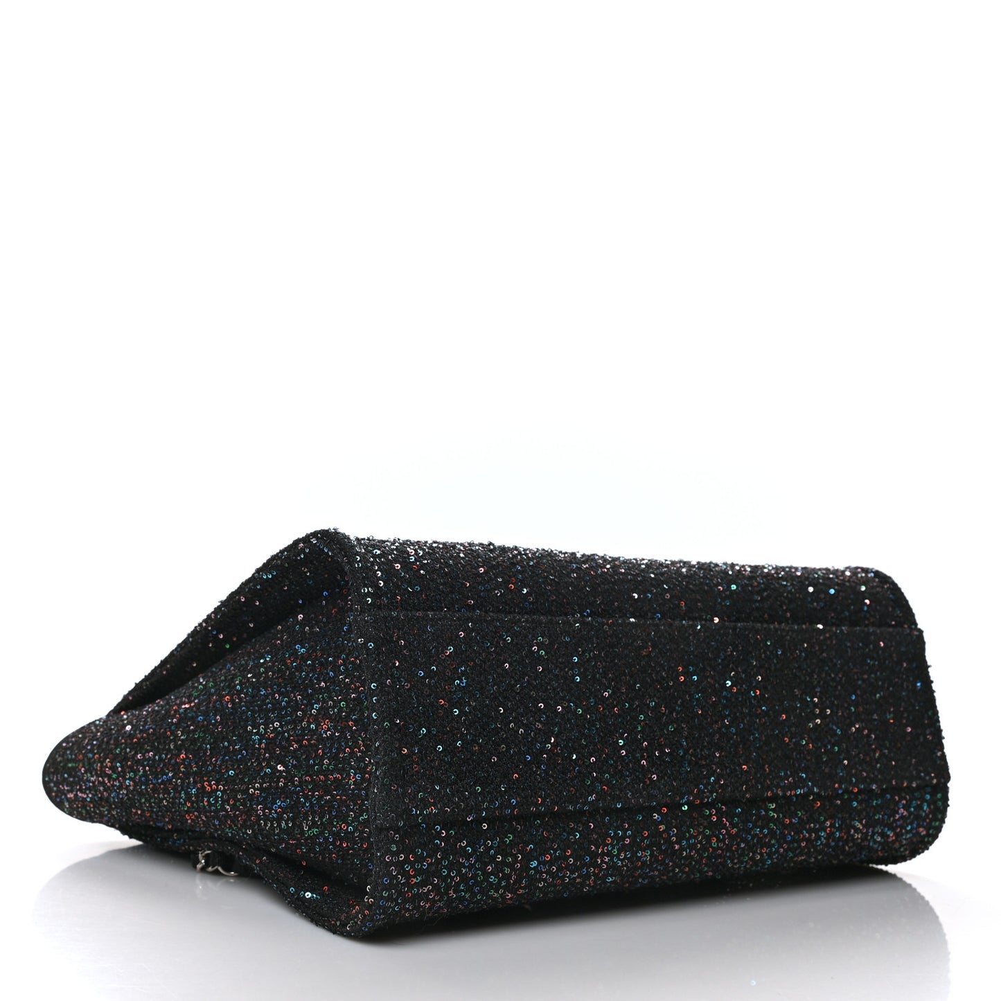 Calfskin Sequin Small Deauville Tote Black