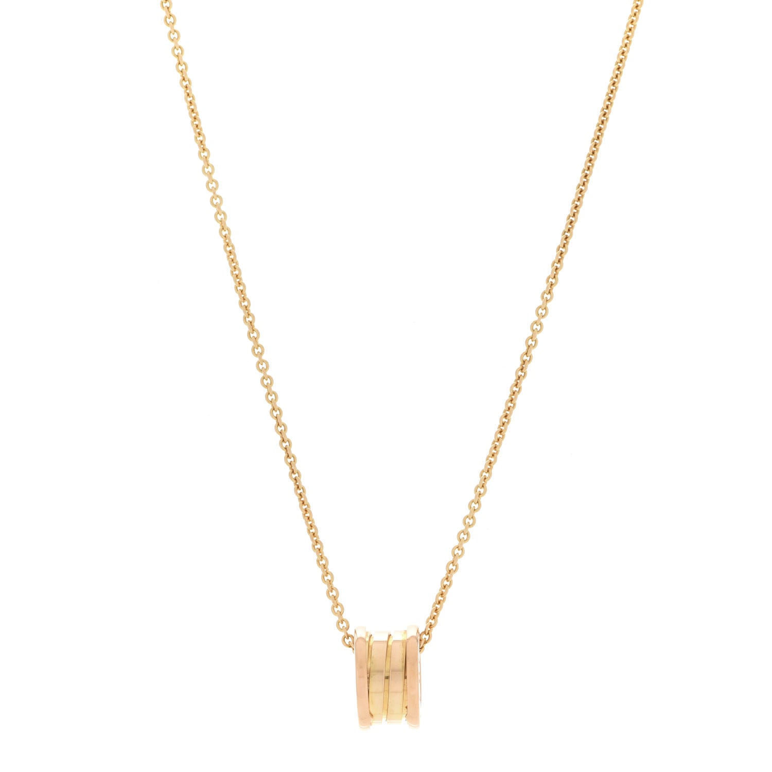 Bulgari 18K Yellow Gold B.Zero1 Pendant Necklace 1 of 8