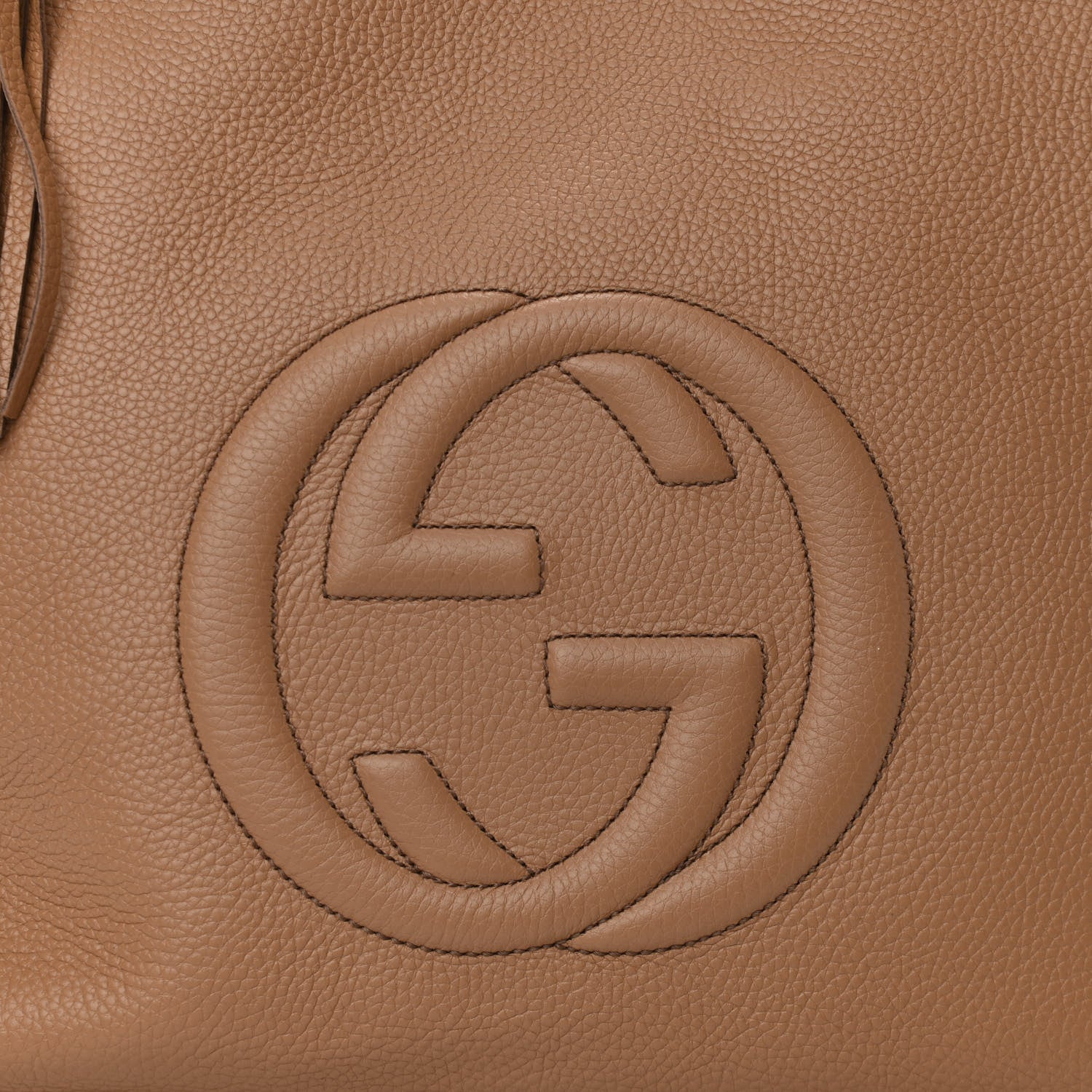 Gucci Pebbled Calfskin Large Soho Hobo Camelia 8 of 11