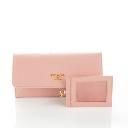 Prada Saffiano Metal Continental Flap Wallet Orchidea 6 of 8