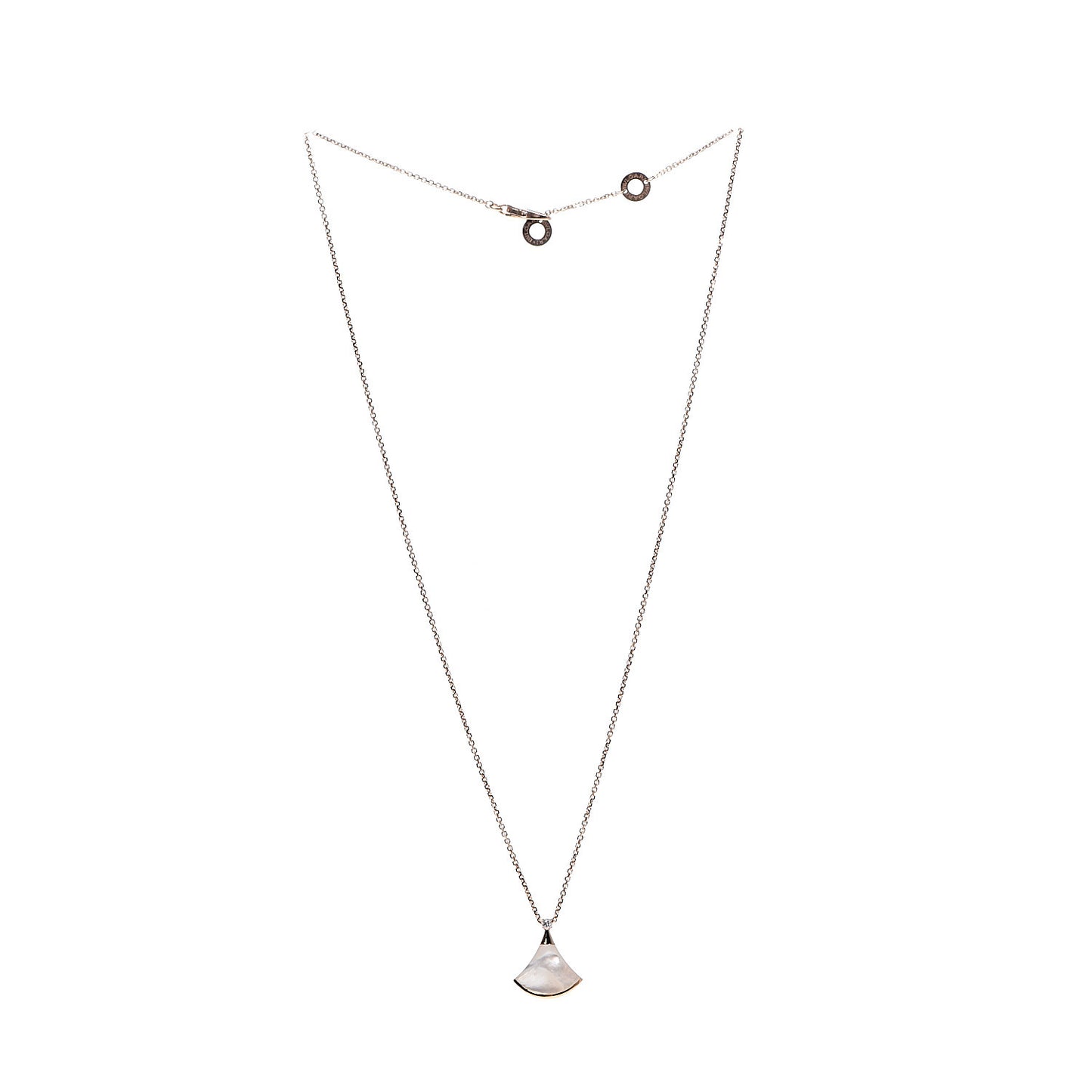 18K Rose Gold Diamond Mother of Pearl Small Divas' Dream Pendant Necklace