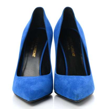 Saint Laurent Suede Classic Paris 105 Escarpin Pumps 35.5 Elettrico 2 of 10