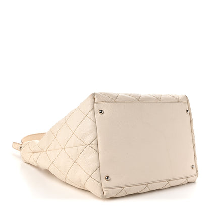 Chanel Glazed Calfskin On The Road Drawstring Tote Ivory 6 of 23