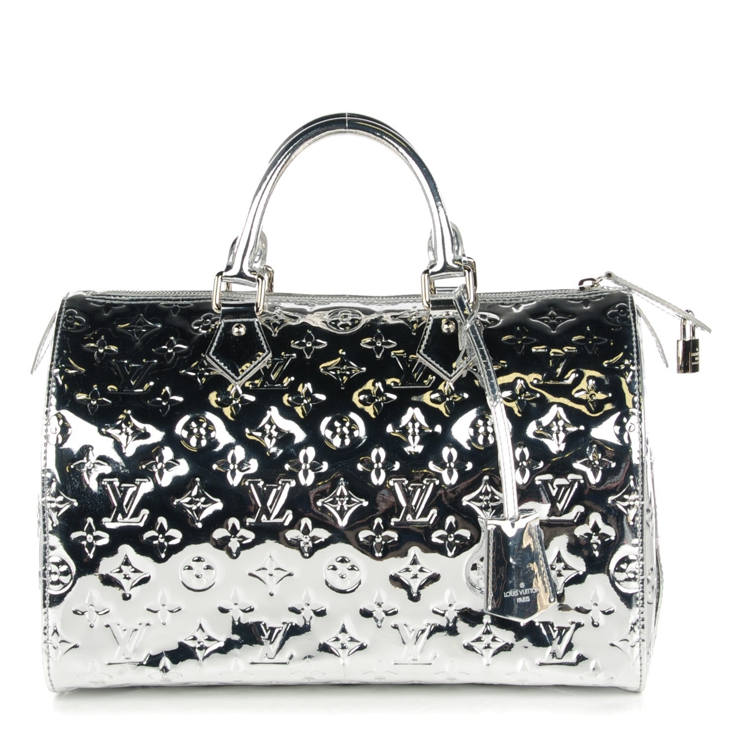 Louis Vuitton Monogram Miroir Speedy 30 Silver 1 of 7